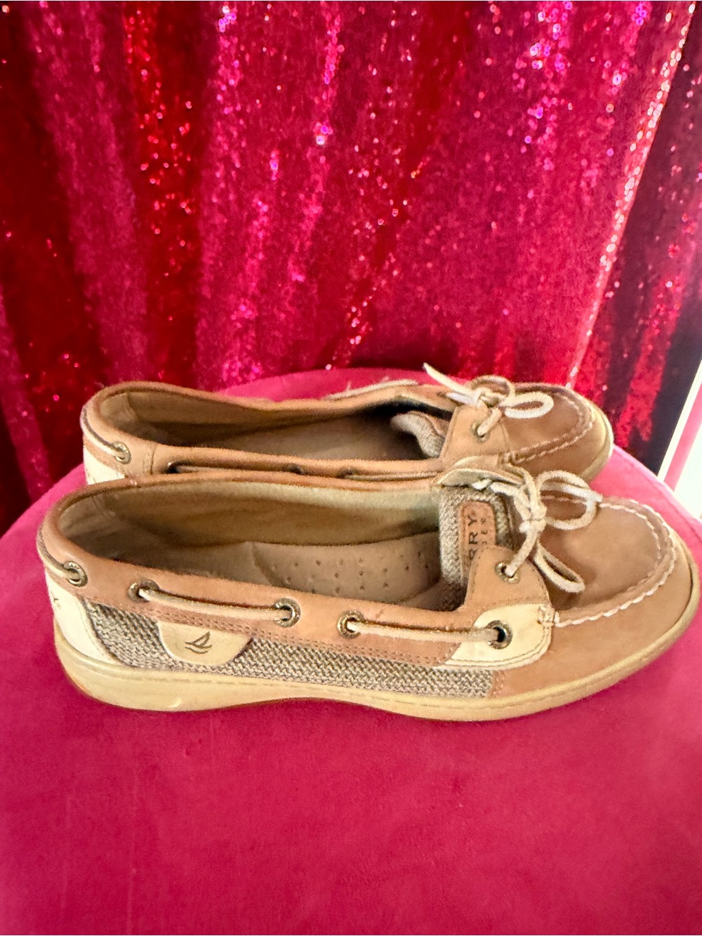 Sperry Women's Tan & Beige Moccasin Boat Shoes - Picture 3 of 4